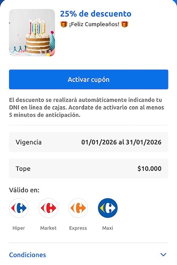 Carrefour activa un descuento del