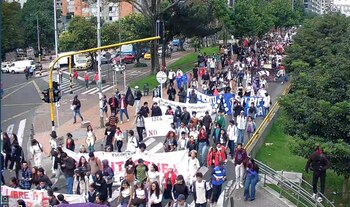 Manifestaciones en Bogotá 18 de
