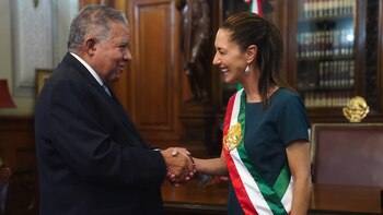 Claudia Sheinbaum con Juan Bolívar