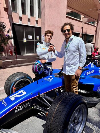 Junto a Juan Collado, de