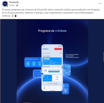 El sistema notifica sobre medicación y análisis, y activa intervención directa en caso de abandono terapéutico para pacientes con enfermedades crónicas. (Cortesía: Doctor SV)