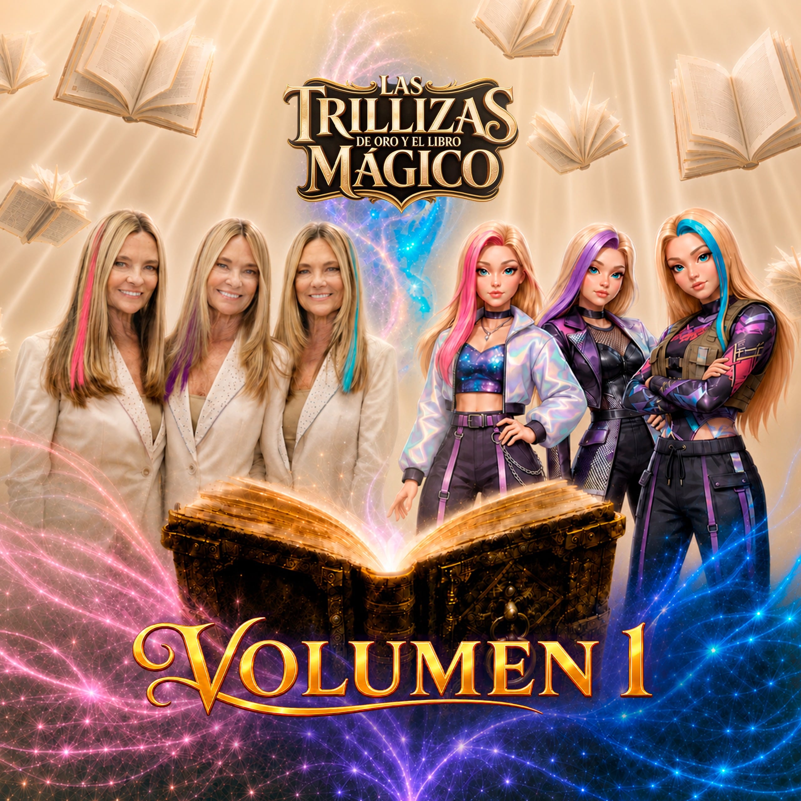 Las hijas de las integrantes aportan las voces de Trix y Pop, los personajes animados adolescentes de la serie