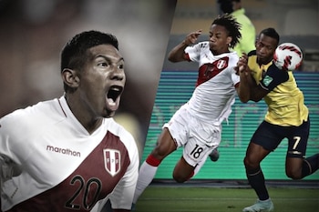 Edison Flores fue el encargado de marcar el empate en el Perú vs. Ecuador por las eliminatorias sudamericanas. Créditos: FPF