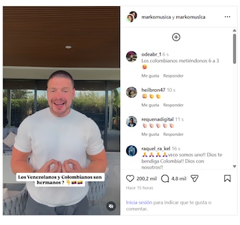 Marko Pérez compara la relación entre venezolanos y colombianos con un vínculo fraternal tras sismo - crédito markomusica/Instagram