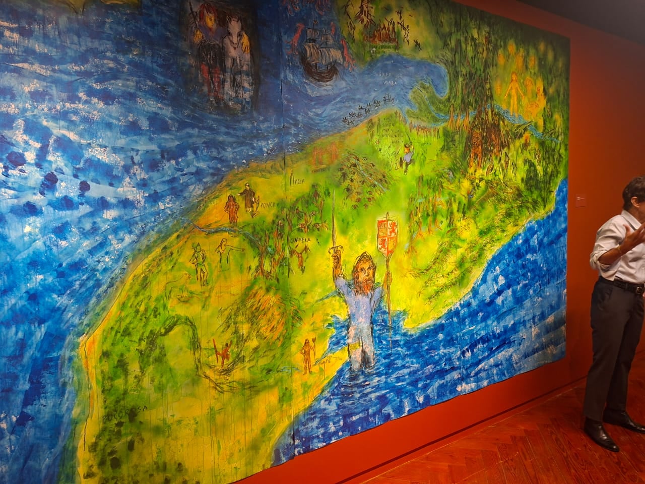 Las pinturas de gran formato marcan el regreso de Isabel De Obaldía a una escala que no trabajaba desde 2010, junto con esculturas de vidrio y otras piezas. Cortesía