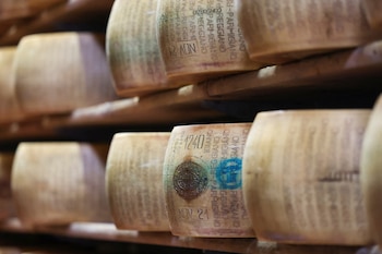 Ruedas de Parmigiano Reggiano (REUTERS/Claudia Greco)