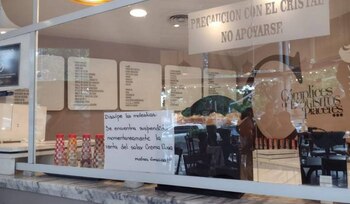 El frente de la heladería