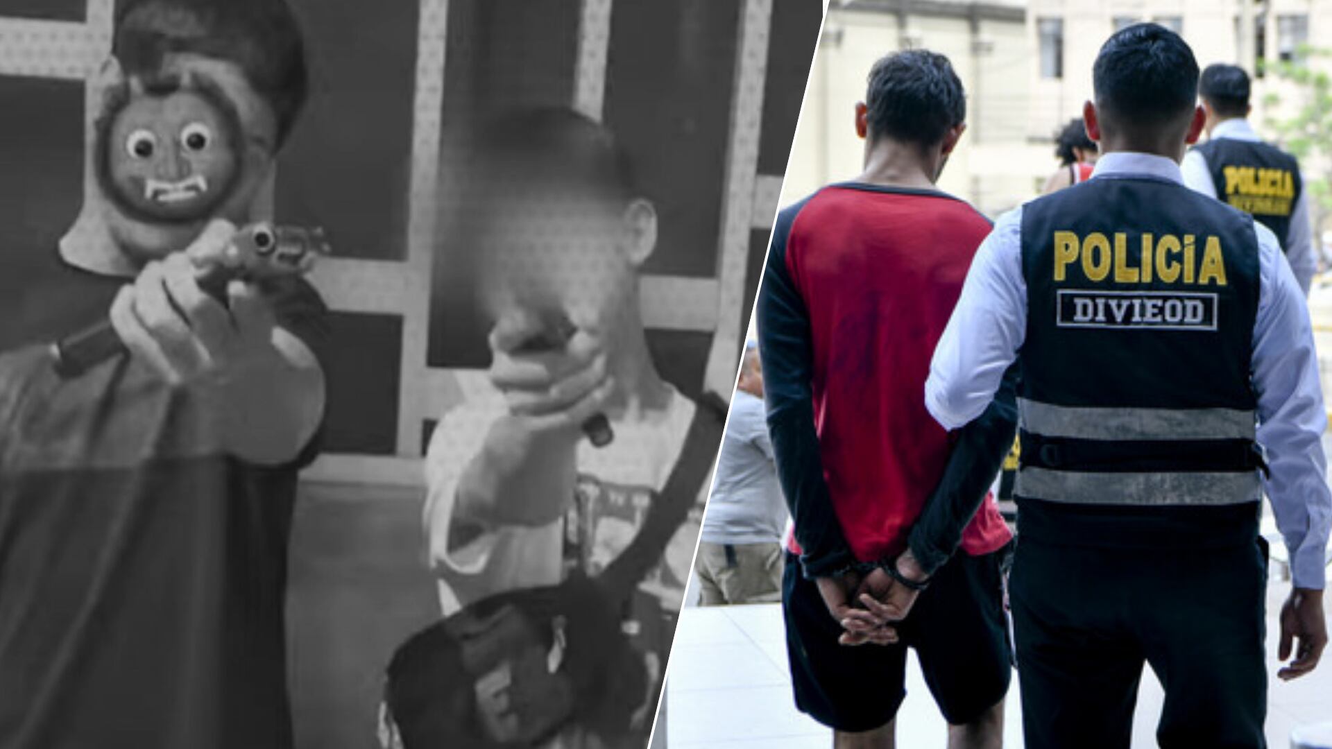 Según datos revelados por la Policía Nacional del Perú (PNP), ocho de cada nueve detenidos por sicariato son menores de edad. Foto: Composición Infobae Perú