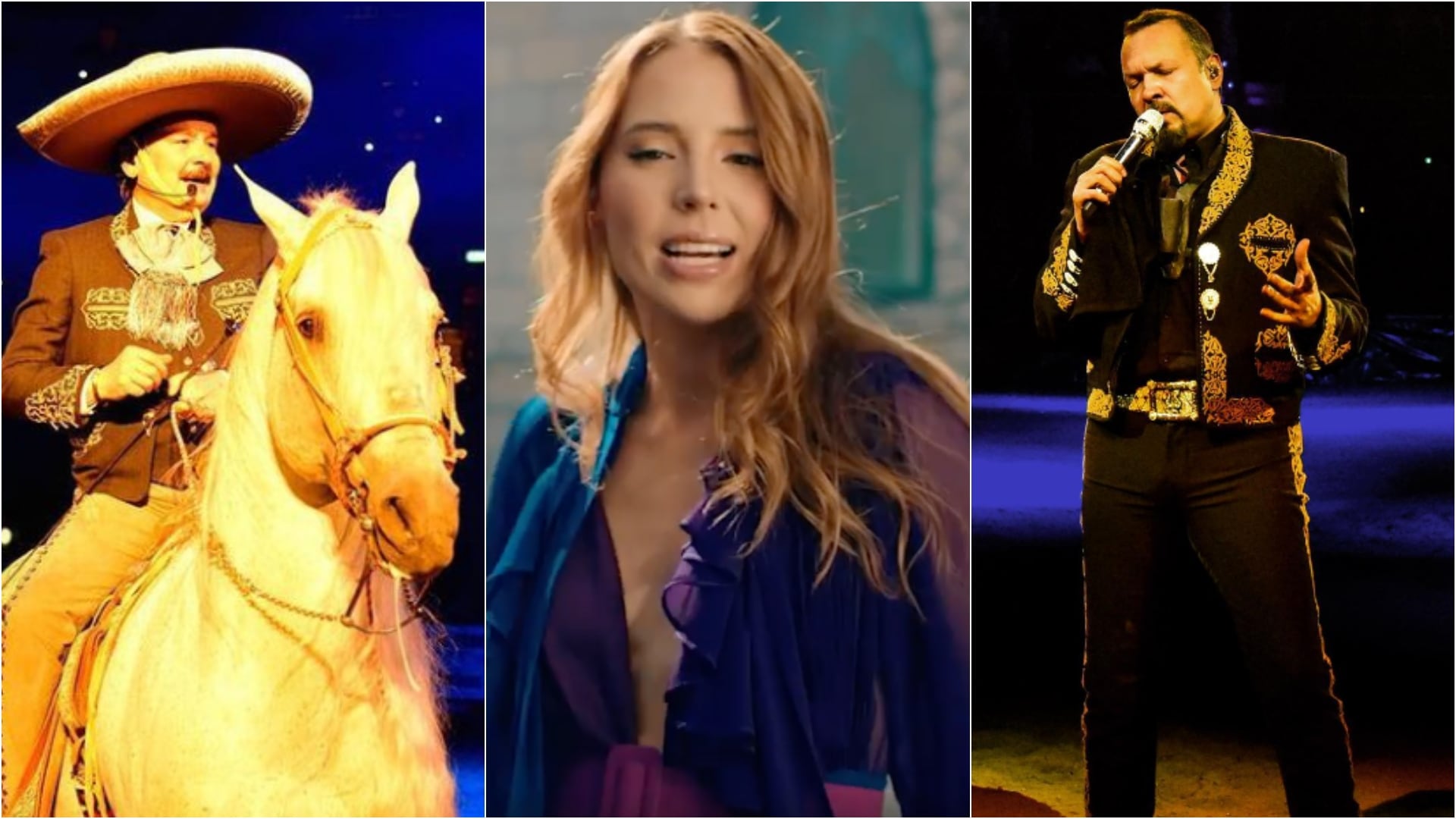Majo Aguilar, Pepe Aguilar, Antonio Aguilar (Fotos: Instagram)