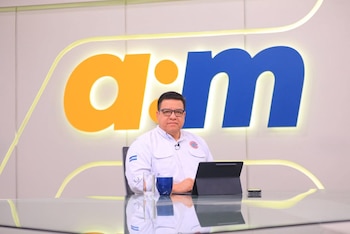 Luis Alonso Amaya, director de Protección Civil de El Salvador, durante una entrevista sobre el despliegue del equipo USAR en Venezuela (Cortesía Entrevista AM).