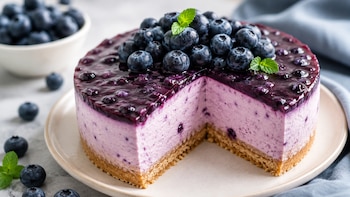 Cómo hacer un cheesecake de blueberries casero, cremoso y bajo en grasa