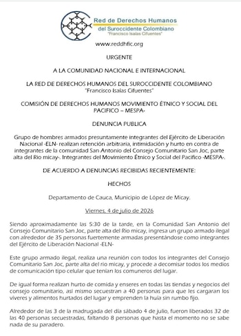 Asociaciones de derechos humanos denunciaron el plagio masivo - crédito X