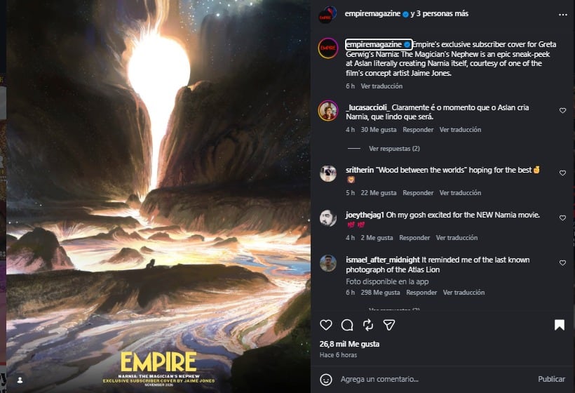 Se mostró cómo luce parte del reino de Narnia en la siguiente película.
