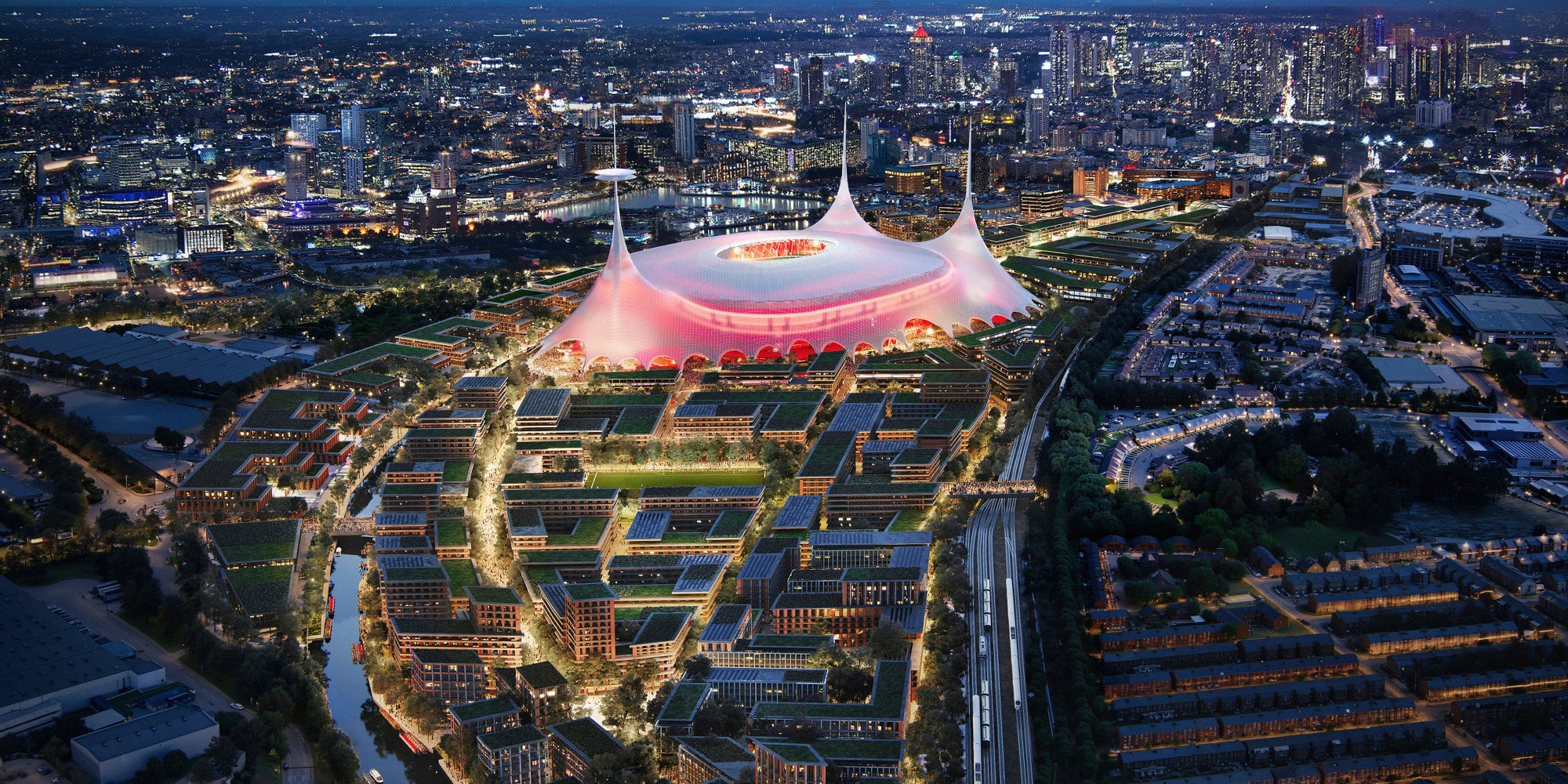 El proyecto para construir un nuevo estadio de 100.000 espectadores requirió una inversión de 63,5 millones de libras en terrenos (Foster + Partners)