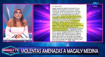 Magaly Medina presenta denuncias tras recibir amenazas: “Sabemos tus placas y tus carros”. Captura: Magaly TV La Firme.