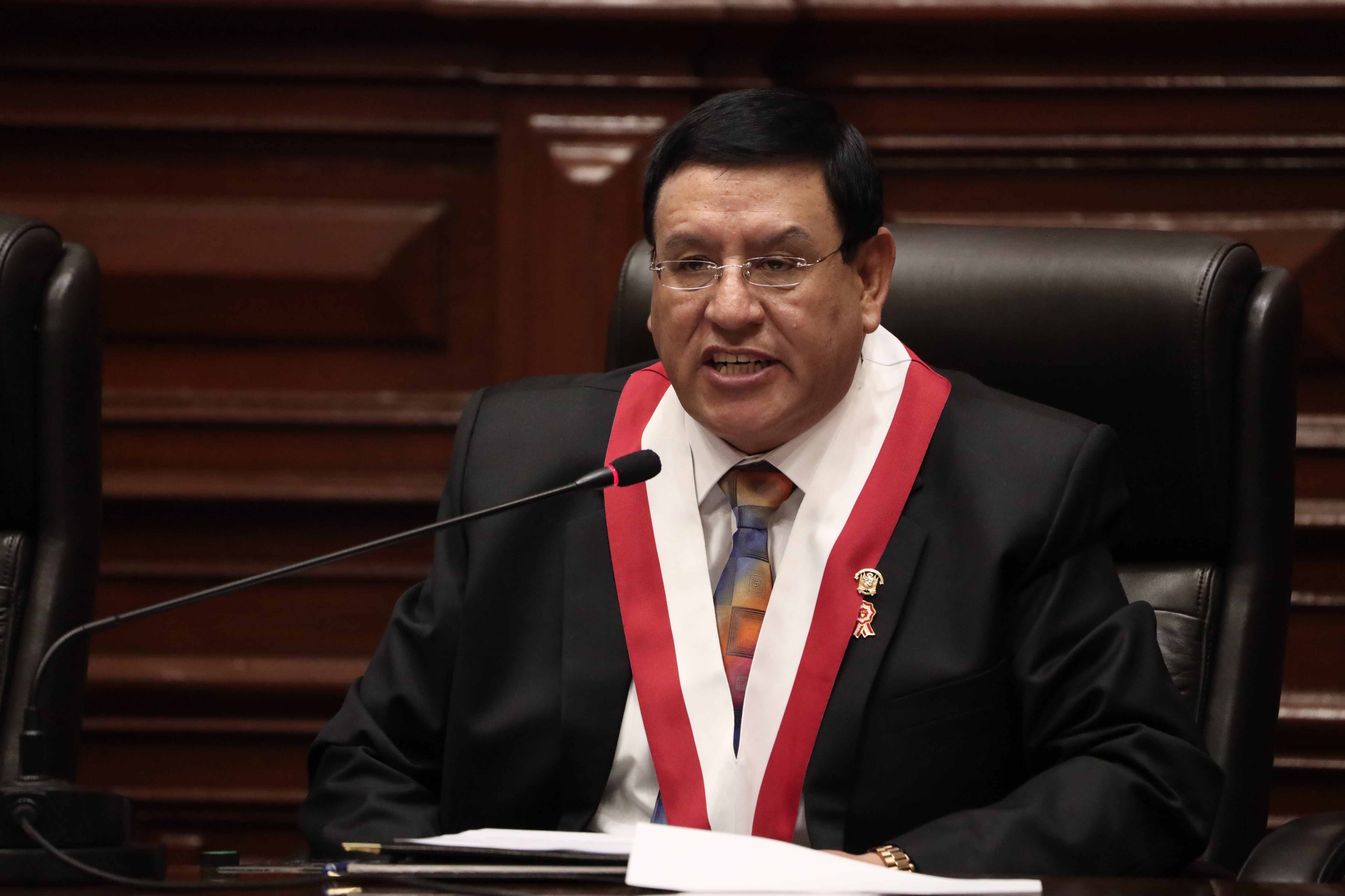 Foto de archivo del expresidente del Congreso del Perú, Alejandro Soto. EFE/ Aldair Mejía/POOL