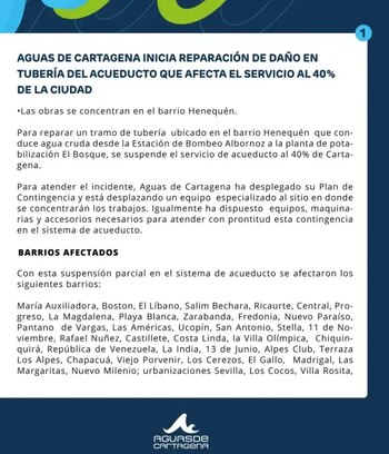 Comunicado oficial de la empresa
