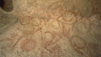 Pinturas murales en la "Sala