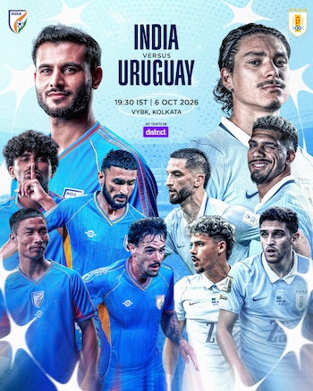 Anuncio del amistoso entre India y Uruguay en Calcuta. - créditos: Indian Football