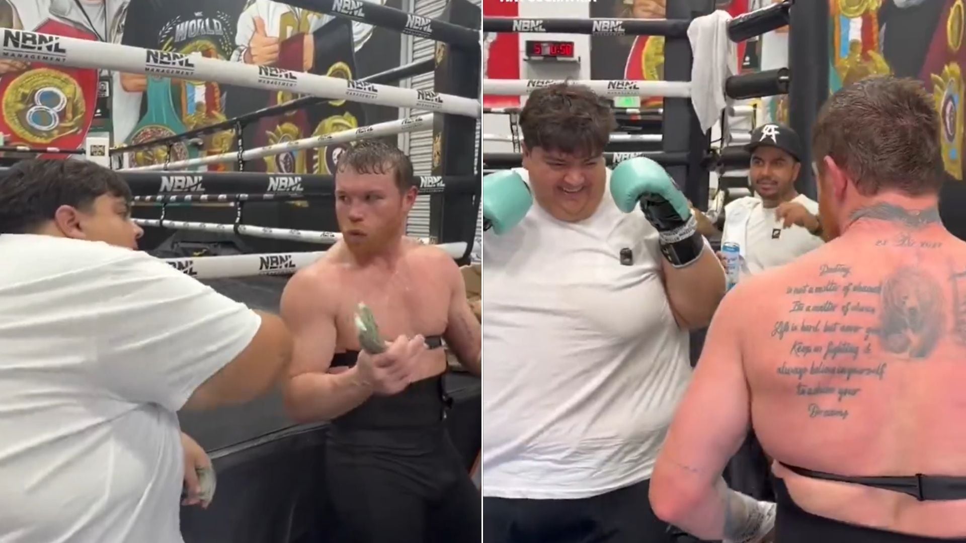 Canelo protagoniza apuesta con Paulo Chavira (X/ @ringmagazine via Pol Chavira)