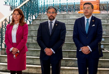 Los cancilleres de Colombia Marta