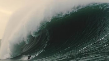 Surfeó una de las olas