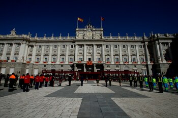 Vista del Palacio Real durante
