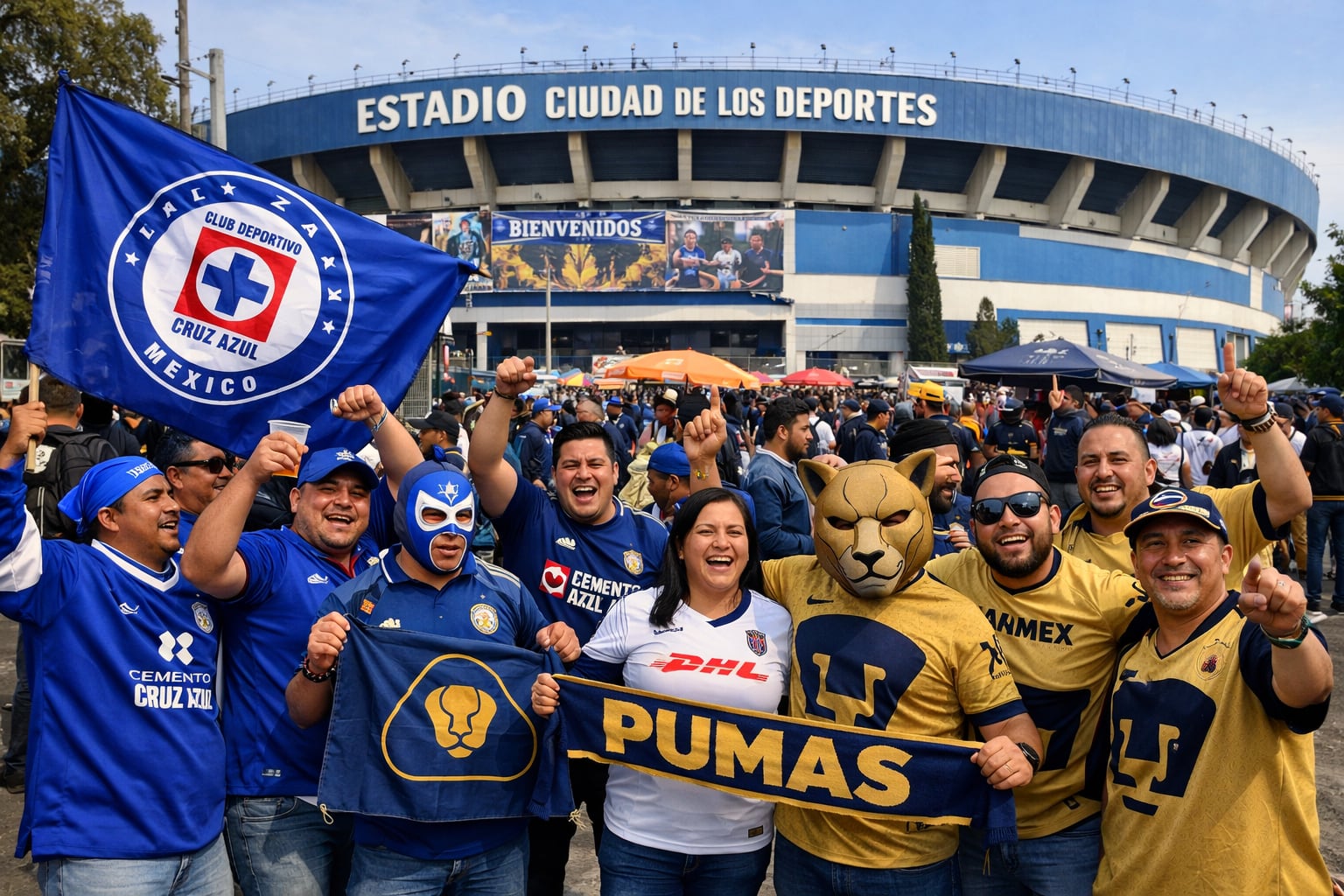 Gente de Cruz Azul y Pumas presentes en la COlonia Nochebuena de la Alcaldía Benito Juárez. (Imagen Ilustrativa Infobae)