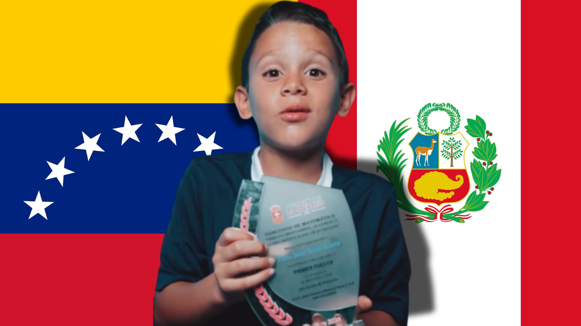 Fabio Bravo, un niño venezolano de 8 años, ha destacado tanto en matemáticas como en natación desde temprana edad. (Composición: Infobae / captura de pantalla)