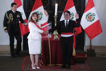 Jair Pérez cuando juramentó como