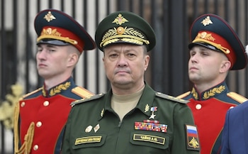 El comandante en jefe de las Fuerzas Aeroespaciales rusas, Alexandr Chaiko, durante un desfile militar. (Archivo)