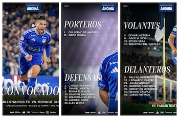El goleador encabeza la nómina de convocados que busca la clasificación a los octavos de final de la Copa Colombia-crédito @MillosFCoficial/X