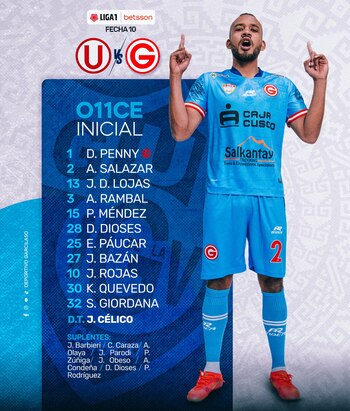 Universitario vs Deportivo Garcilaso: alineación