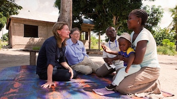 Bill y Melinda Gates en África