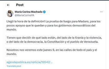 María Corina Machado hizo una