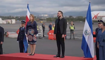 El presidente Nayib Bukele arribó