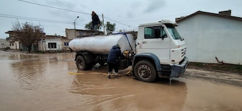 Calles anegadas por las lluvias