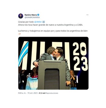 Marra le agradeció en sus