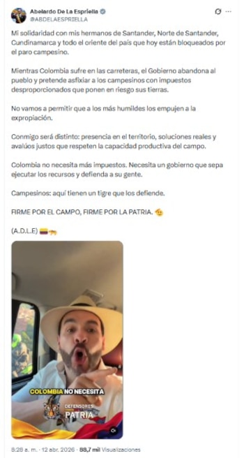 - crédito @ABDELAESPRIELLA/X