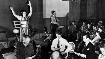 Orson Welles ensayando la emisión