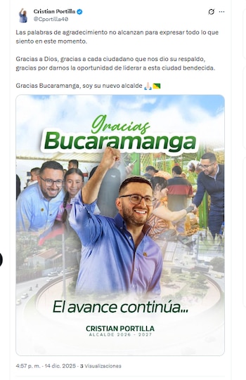 Cristian Portilla agradeció a los