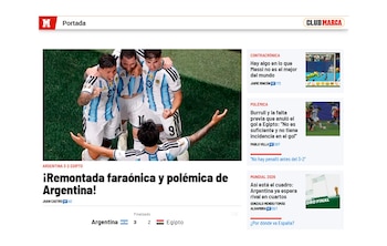 La portada del diario Marca en España