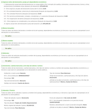 El patrimonio de la alcaldesa