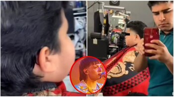 Peluquero se burla de niño