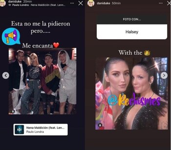 Dani Duke con Halsey. Foto: