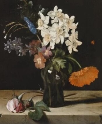 "Narcisos y otras flores en