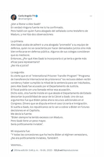 Con este mensaje en X,