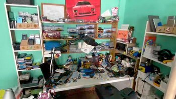 El taller en Villa Celina.