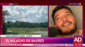 El piloto de la avioneta relata el suceso en la televisión. (Facebook/ Bolivisión)