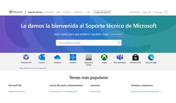 En la página de soporte